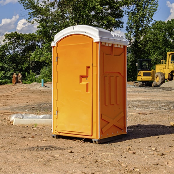 how often are the porta potties cleaned and serviced during a rental period in Lucan MN